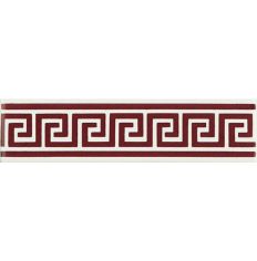 Original Style Greek Key Burgundy Border Tile