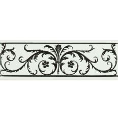 Original Style Jet Black Acanthus Border Tile