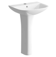 Piccadilly 1TH Basin & Full Pedestal 560 x 450mm