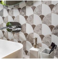 Porcelanosa Figure Shell Dark Mosaics