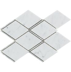 Porcelanosa Victorian Rhombus Carrara Aluminium Mosaic 20.5 x 24cm