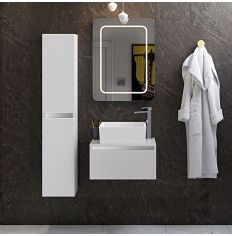 Tabo Delfina White Gloss Wall Hung Tall Unit 300mm