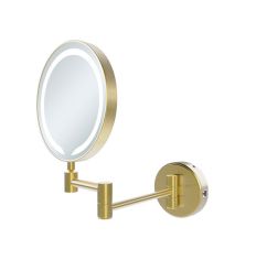 Tabo Minute Round LED Brushed Brass Cosmetic Mirror 234 x 320mm