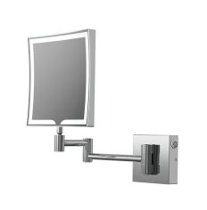 Tabo Minute Square LED Chrome Cosmetic Mirror 240 x 315mm