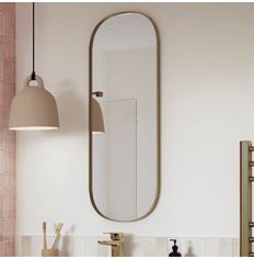 Tabo Moon Brushed Bronze Obround Mirror 800 x 400mm