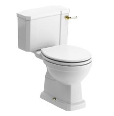 Tabo Primrose Brushed Brass C/C WC & Satin White Wood Effect Soft Close Seat