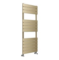 Tabo Seville Square Brushed Brass Ladder Radiator 500 x 1200 x 50mm