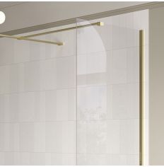 Splash Fresco Optional Wetroom Side Panel Brass