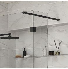 Tabo Splash Fresco Optional Wetroom Splash Panel Black 300mm