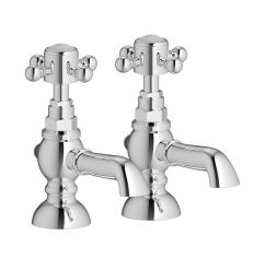 Tabo Stratford Chrome Basin Pillar Taps