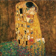 Original Style Gustav Klimt: The Kiss Masterpiece Tile