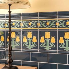 Original Style Lafleur on Ascot Blue Tile