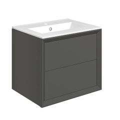 Tabo Orta Matt Clay Wall Hung 2 Drawer Basin Unit & Basin 615mm