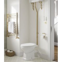 Tabo Primrose Brushed Brass High Level WC & Standard Soft Close Seat