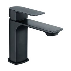 Tabo Roz Matt Black Basin Mixer Tap & Waste