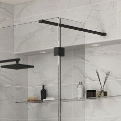 Tabo Splash Fresco Optional Wetroom Splash Panel Black 300mm