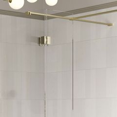 Tabo Splash Fresco Optional Wetroom Splash Panel Brushed Brass 300mm