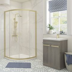 Tabo Splash Modo 2 Door Quadrant Brushed Brass