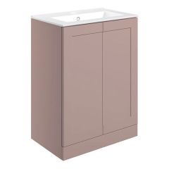 Tabo Treviso Matt Peony Floor Standing 2 Door Basin Unit & Basin 615mm