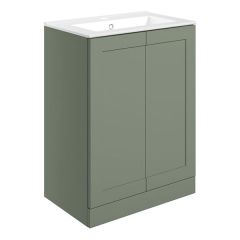 Tabo Treviso Matt Reed Green Floor Standing 2 Door Basin Unit & Basin 615mm